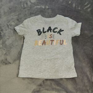 Carter's Unisex Toddler Grey Black is Beautiful Short Sleeve Shirt Size 2t